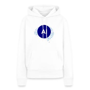 AI artificial intelligence - Sweat à capuche Premium bio Femme - blanc - Devant - Julia (174cm)