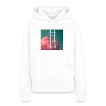 Traumfrau - Frauen Premium Bio Hoodie - Weiß - Vorne - Julia (174cm)