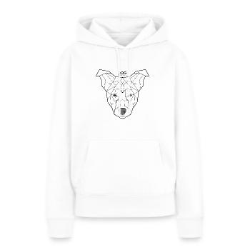 Dog - Frauen Premium Bio Hoodie - Weiß - Vorne - Julia (174cm)