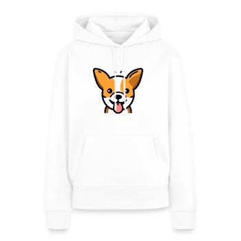 Hund - Little Bello - Frauen Premium Bio Hoodie - Weiß - Vorne - Julia (174cm)