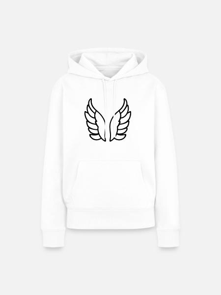 Engelsflügel - Frauen Premium Bio Hoodie - Weiß