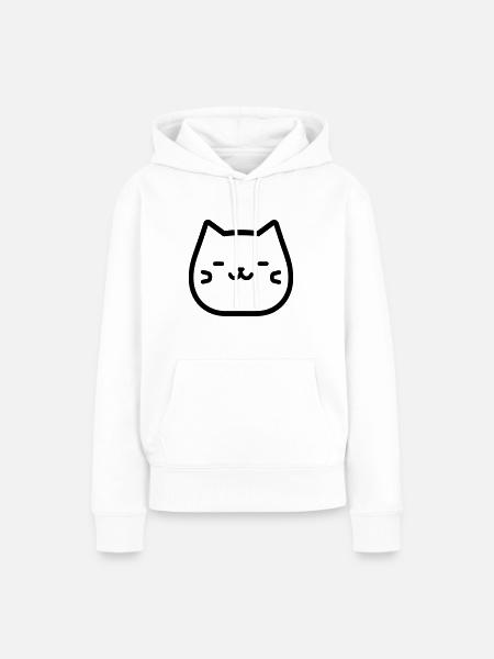 Katze - Frauen Premium Bio Hoodie - Weiß