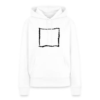 rechteck - Frauen Premium Bio Hoodie - Weiß - Vorne - Julia (174cm)