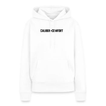 Calibre avant confort – Porte dissimulé conformément à la 2e V - Sweat à capuche Premium bio Femme - blanc - Devant - Julia (174cm)