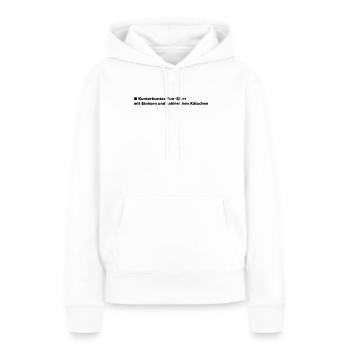 Shirt mit Kaetzchen und Einhorn - Frauen Premium Bio Hoodie - Weiß - Vorne - Julia (174cm)