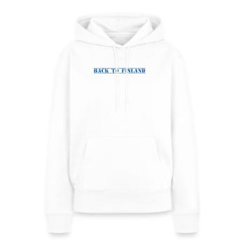 Finlande Finlande - Sweat à capuche Premium bio Femme - blanc - Devant - Julia (174cm)