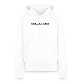 Finlande Finlande - Sweat à capuche Premium bio Femme - blanc - Devant - Julia (174cm)