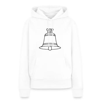 Zeichnung des Glockensymbols der Kirche und der Ariège - Frauen Premium Bio Hoodie - Weiß - Vorne - Julia (174cm)