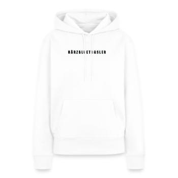 Härzbluetbasler Kanton Basel - Frauen Premium Bio Hoodie - Weiß - Vorne - Julia (174cm)