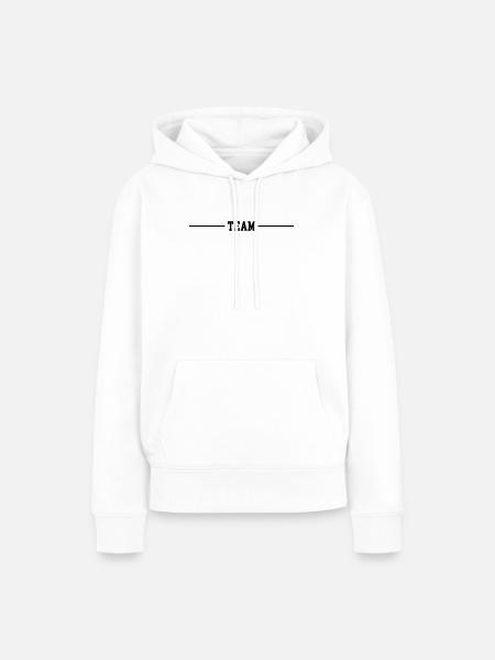Team Strich - Frauen Premium Bio Hoodie - Weiß
