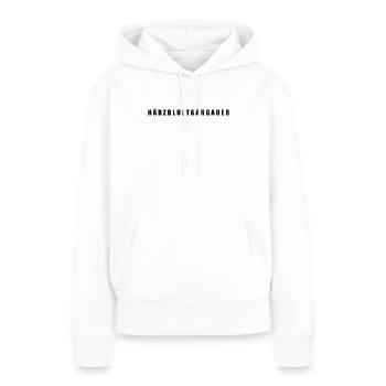 Härzbluetaargauer Kanton Aargau - Frauen Premium Bio Hoodie - Weiß - Vorne - Julia (174cm)