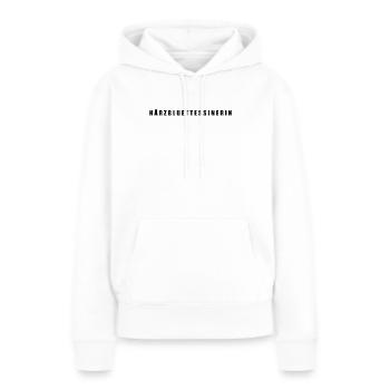 Härzbluettessinerin, canton du Tessin - Sweat à capuche Premium bio Femme - blanc - Devant - Julia (174cm)
