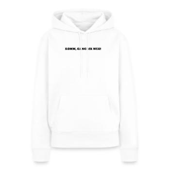 Souabe Parler Souabe Souabe drôle - Sweat à capuche Premium bio Femme - blanc - Devant - Julia (174cm)