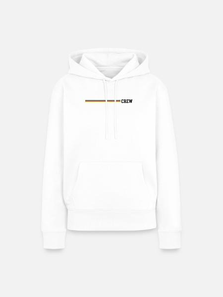 Crew Deutschland Fahne - Frauen Premium Bio Hoodie - Weiß