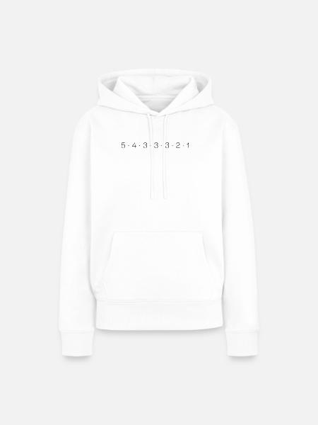 Pilates-Humor-Countdown – Pilates-Lehrer-Geschenk - Frauen Premium Bio Hoodie - Weiß