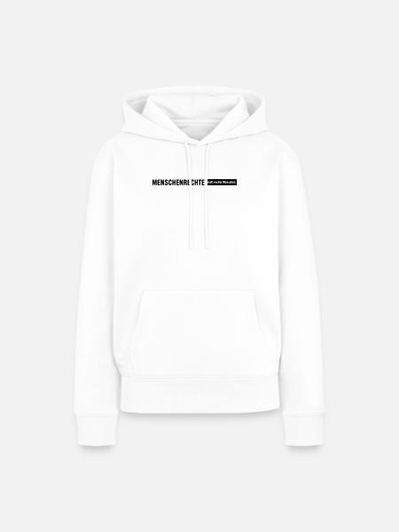 Menschenrechte Spruch Zeile - Frauen Premium Bio Hoodie - Weiß