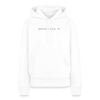 Voulez être votre t-shirt fan hors campus de Wellsy - Sweat à capuche Premium bio Femme - blanc - Devant - Julia (174cm)