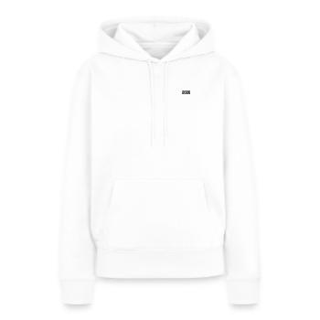 2026 Strich - Frauen Premium Bio Hoodie - Weiß - Vorne - Julia (174cm)