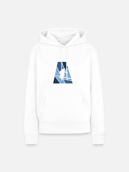 Schifahren Freeride - Frauen Premium Bio Hoodie - Weiß