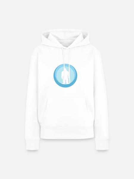 Lochness Big foot Lochness - Frauen Premium Bio Hoodie - Weiß