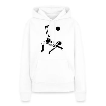 Soccer - Sweat à capuche Premium bio Femme - blanc - Devant - Julia (174cm)