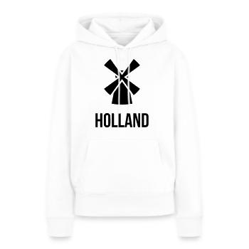 Moulin à vent Hollandais - Sweat à capuche Premium bio Femme - blanc - Devant - Julia (174cm)