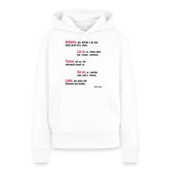 Mark Twain - Frauen Premium Bio Hoodie - Weiß - Vorne - Julia (174cm)