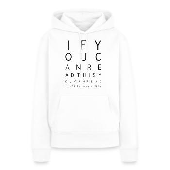 you can read the fucking manual - Frauen Premium Bio Hoodie - Weiß - Vorne - Julia (174cm)