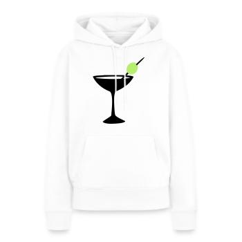 cocktail de martini - Sweat à capuche Premium bio Femme - blanc - Devant - Julia (174cm)