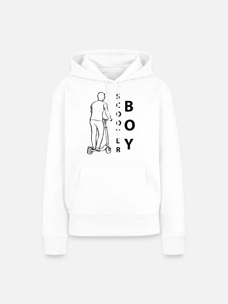 E-Scooter E-Roller Scooter - Frauen Premium Bio Hoodie - Weiß