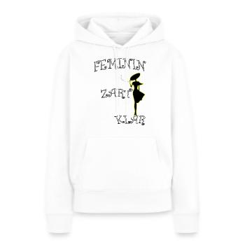 Féminin Délicat Clair - Sweat à capuche Premium bio Femme - blanc - Devant - Julia (174cm)