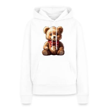 Teddybär - Frauen Premium Bio Hoodie - Weiß - Vorne - Julia (174cm)