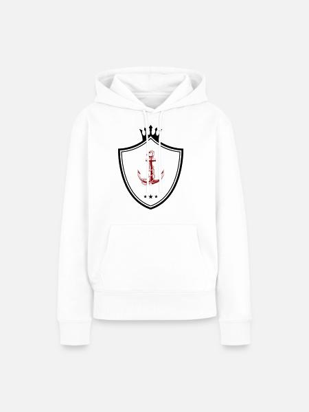 wappen anker - Frauen Premium Bio Hoodie - Weiß