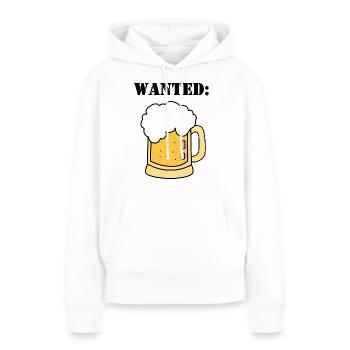 Bière recherchée - Sweat à capuche Premium bio Femme - blanc - Devant - Julia (174cm)