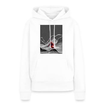 Skifahren in den Schneebergen Snowy Mountain Ski - Frauen Premium Bio Hoodie - Weiß - Vorne - Julia (174cm)