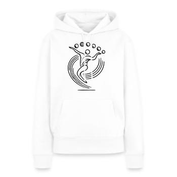 Jongleur Logo Jonglieren - Frauen Premium Bio Hoodie - Weiß - Vorne - Julia (174cm)