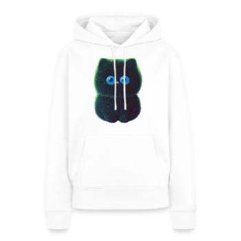 Feed Me Human, Katzenliebhaber Shirt, Taschen, Hemd, Tank - Frauen Premium Bio Hoodie - Weiß - Vorne - Julia (174cm)
