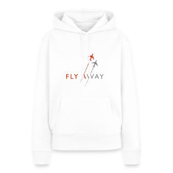 S’envoler - Sweat à capuche Premium bio Femme - blanc - Devant - Julia (174cm)