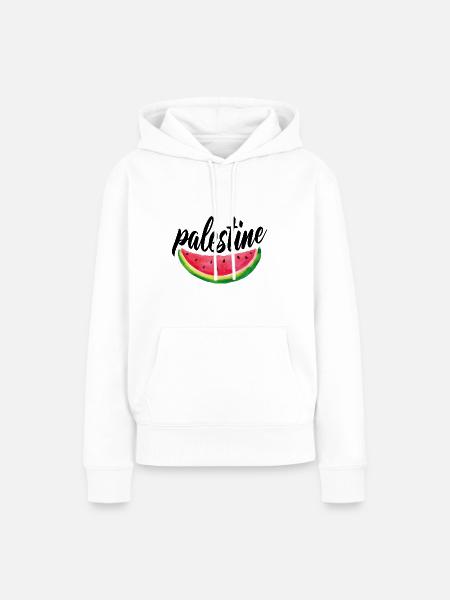 Palestine melon - Frauen Premium Bio Hoodie - Weiß