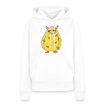 Monstres - Sweat à capuche Premium bio Femme - blanc - Devant - Julia (174cm)