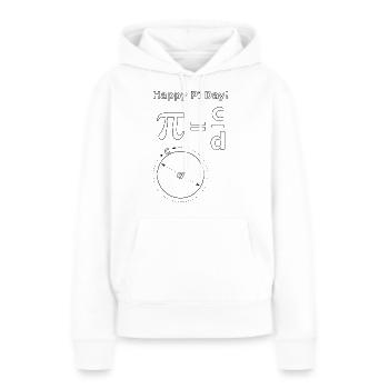 Mathe Pi Day - Sweat à capuche Premium bio Femme - blanc - Devant - Julia (174cm)
