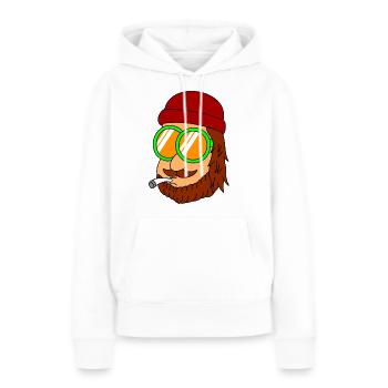 Chill Dude - Frauen Premium Bio Hoodie - Weiß - Vorne - Julia (174cm)