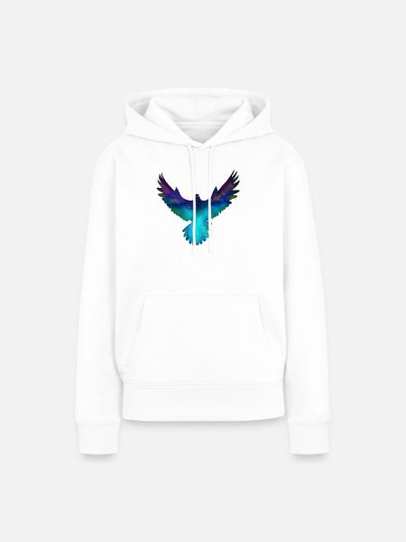 Adlerfalke - Frauen Premium Bio Hoodie - Weiß