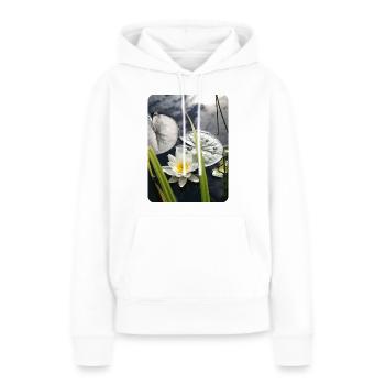 WATER LILY - Women’s Premium Organic Hoodie - white - Front - Julia (174cm)