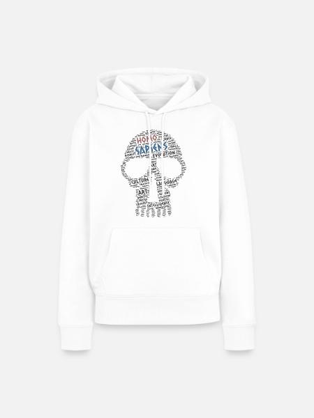 Homo sapiens Schädel - Frauen Premium Bio Hoodie - Weiß