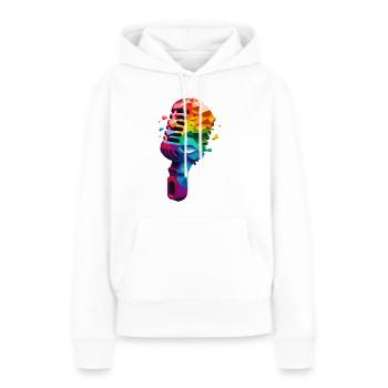 Mikro-Farbe - Frauen Premium Bio Hoodie - Weiß - Vorne - Julia (174cm)