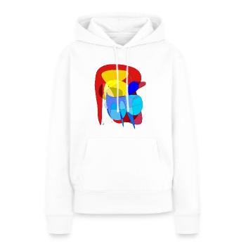 Blaue Ente - Frauen Premium Bio Hoodie - Weiß - Vorne - Julia (174cm)