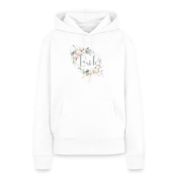 Bride Blumenkranz aus Rosen - Frauen Premium Bio Hoodie - Weiß - Vorne - Julia (174cm)
