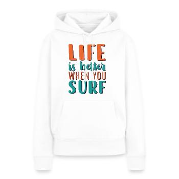 Wassersport - Frauen Premium Bio Hoodie - Weiß - Vorne - Julia (174cm)