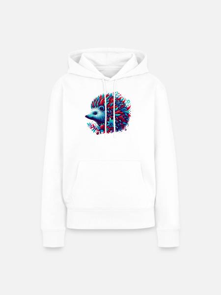 Igel - Frauen Premium Bio Hoodie - Weiß